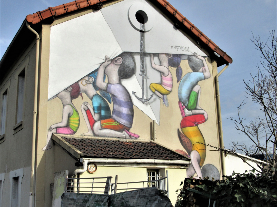 Fresque "Bateau en papier 2"