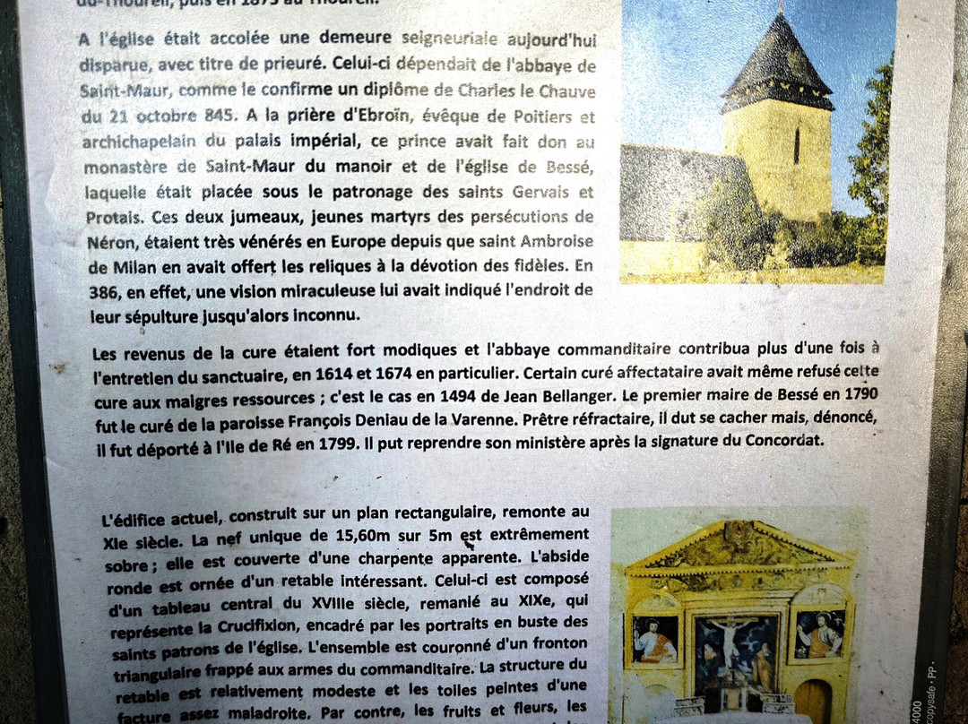 Église Saint-Gervais-Saint-Protais de Bessé景点图片