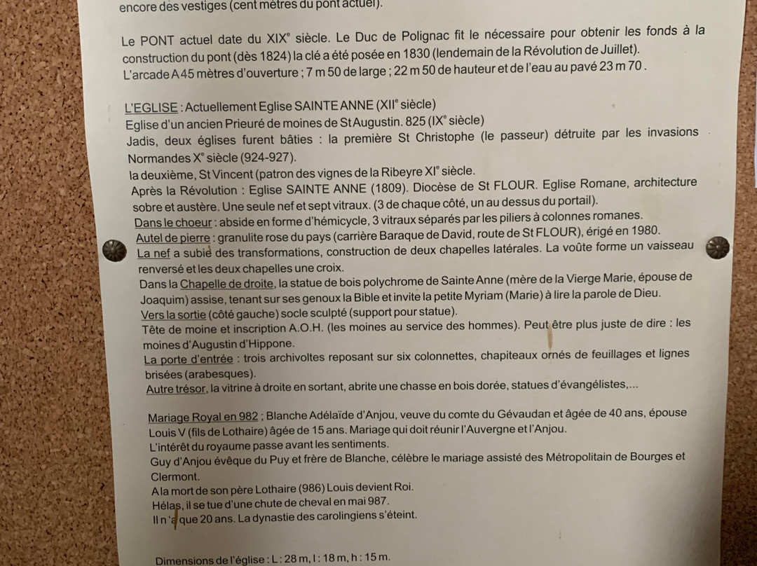 Église Sainte-Anne-Vieille-Brioude必去景点