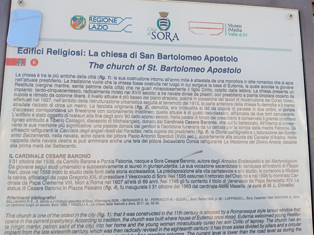 Chiesa di San Bartolomeo Apostolo-Sora必去景点