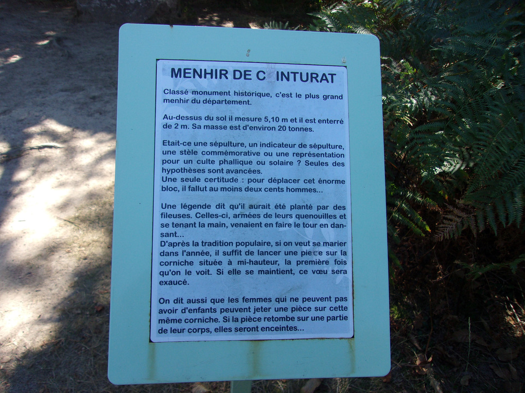 Menhir de Ceinturat景点图片