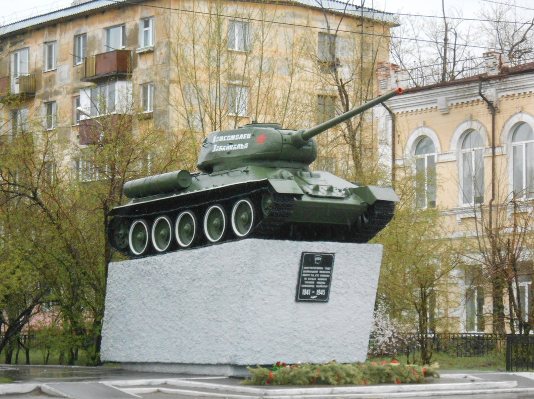 Monument to the Soldiers of the Tank Column Komsomolets Zabaikalya-赤塔必去景点