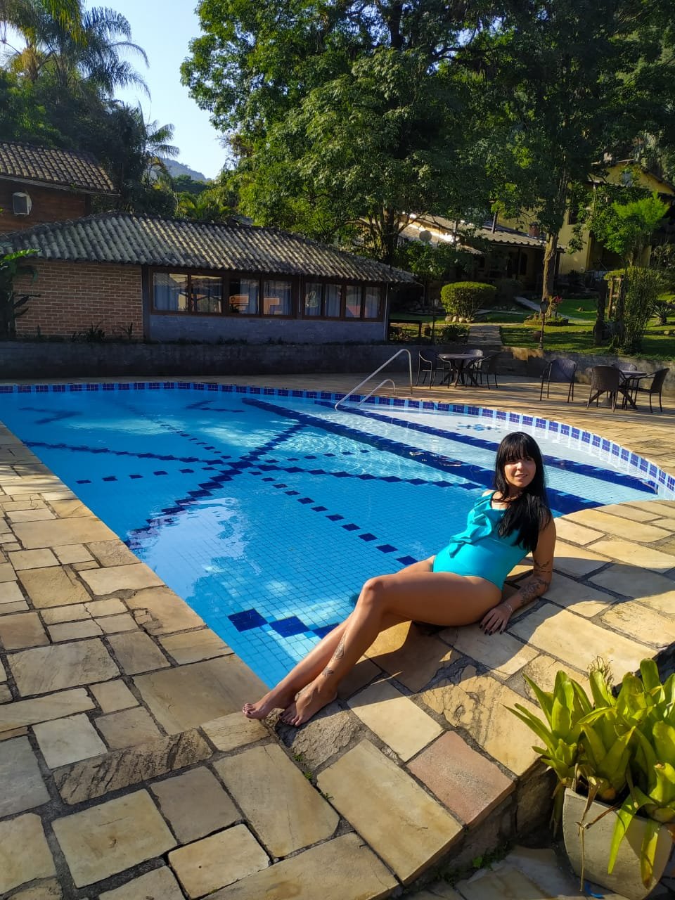 Hotel da Cachoeira-泳池