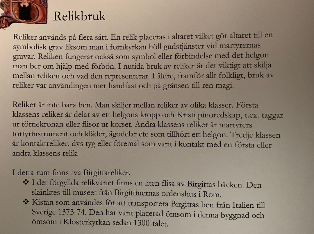 Sancta Birgitta Klostermuseum-Vadstena必去景点