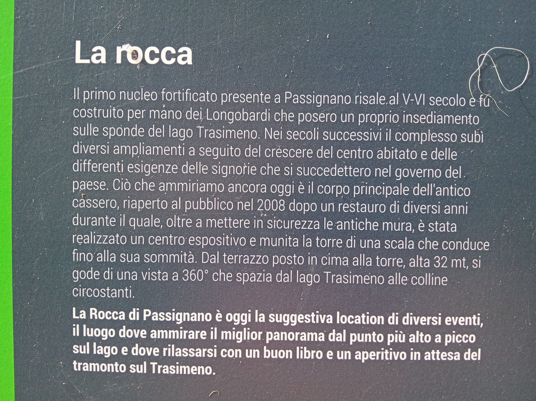 Rocca di Passignano-Passignano sul Trasimeno必去景点