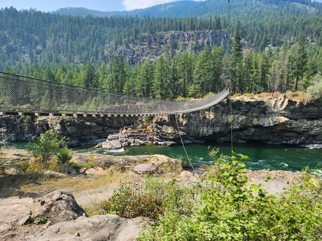 Kootenai Falls Swinging Bridge-Libby必去景点
