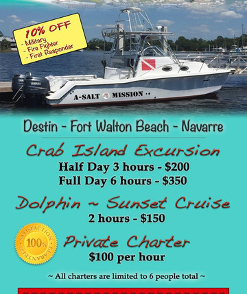 Off Duty Dive Charters-华尔顿堡滩必去景点