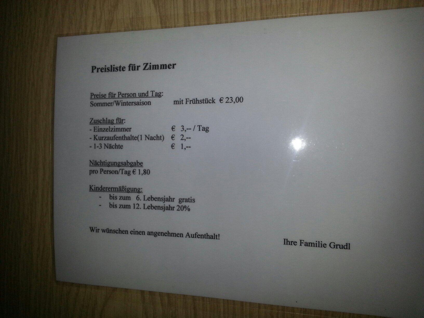 Gastehaus Familie Grudl-客卧