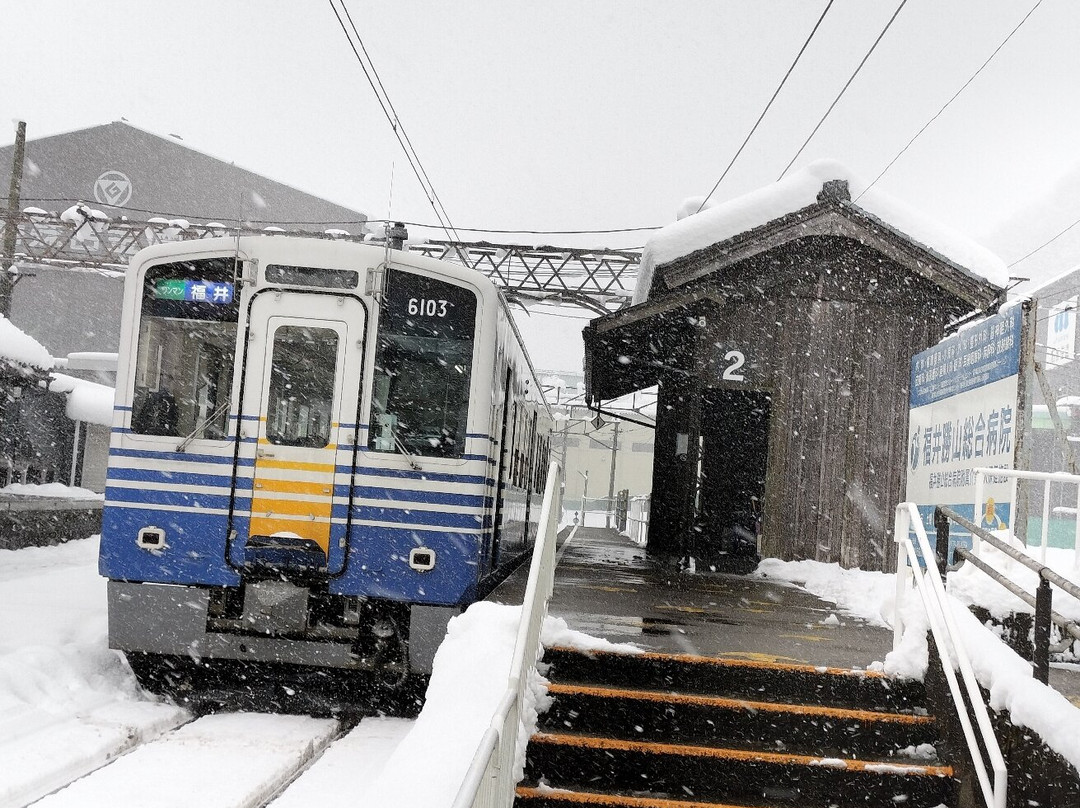 Echizen Tetsudo Katsuyama Station Platform景点图片