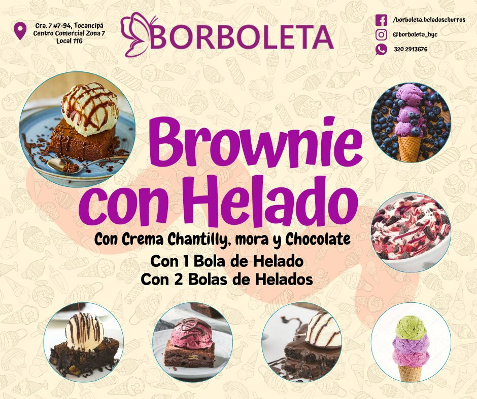 Borboleta Helados y Churros