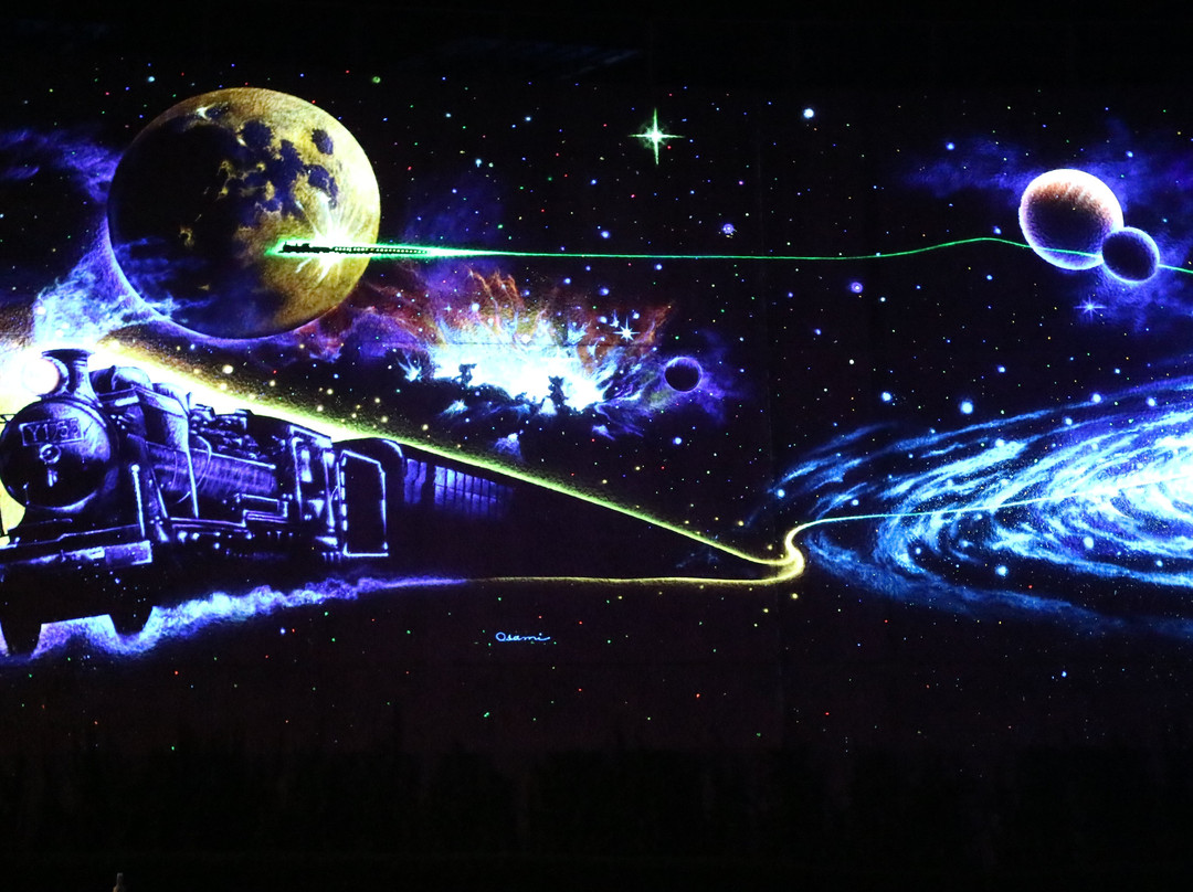 Future City Galaxy Earth Railway Mural景点图片