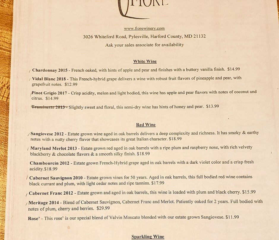 Fiore Winery-Pylesville必去景点