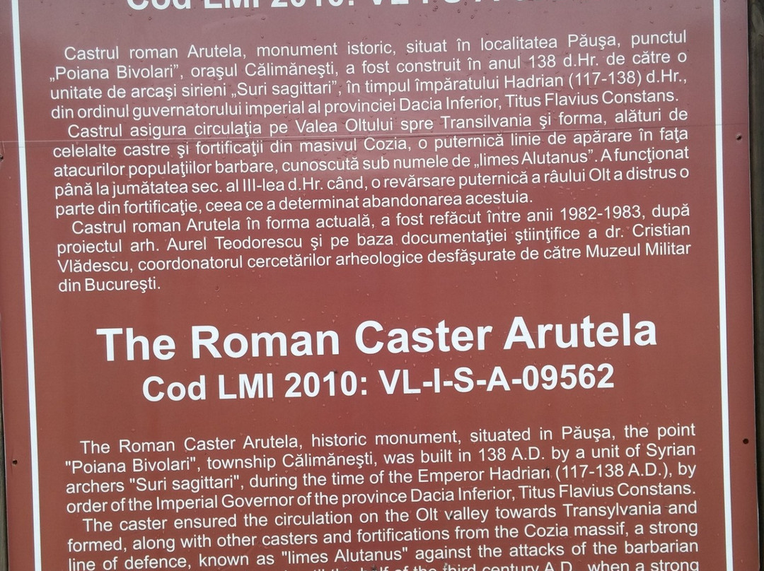 Arutela Roman Castrum-Calimanesti必去景点