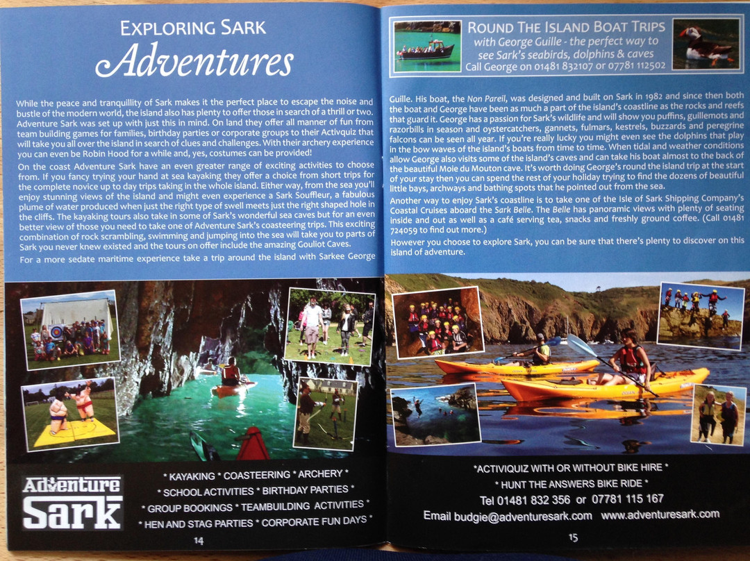 Adventure Sark-Sark必去景点