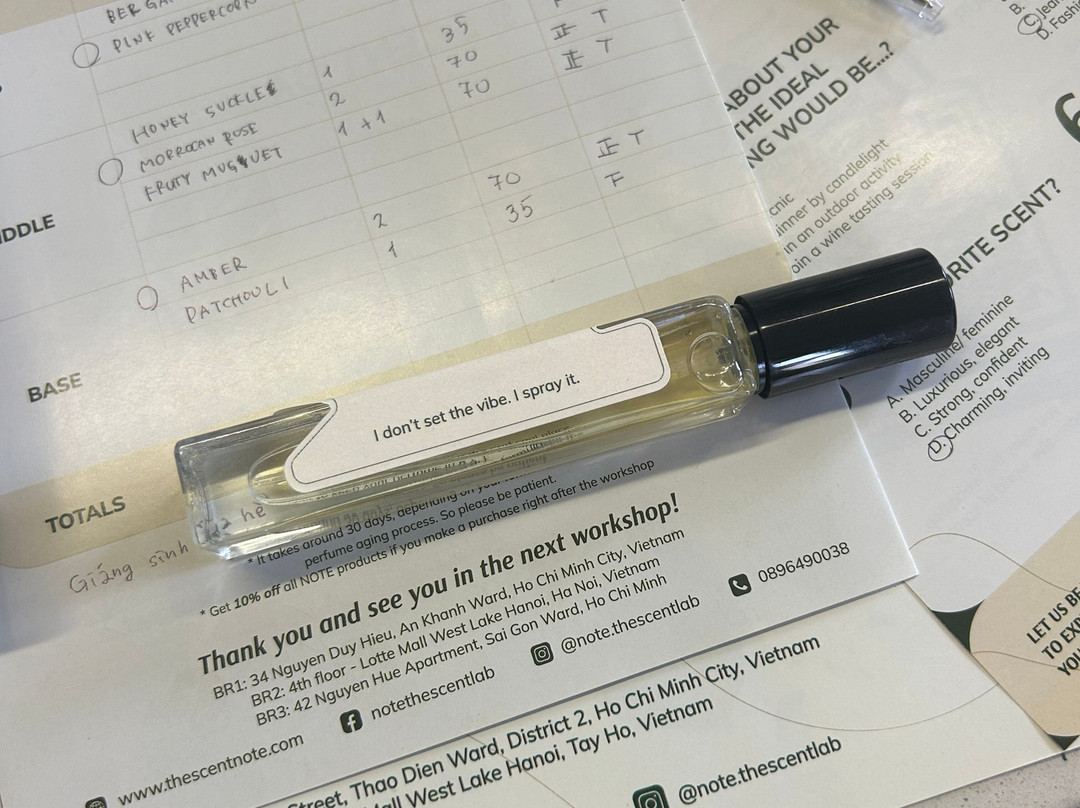 NOTE - The Scent Lab-胡志明市必去景点