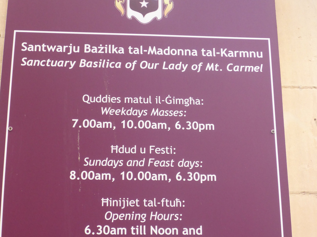 Shrine of Our Lady of Mount Carmel-瓦莱塔必去景点