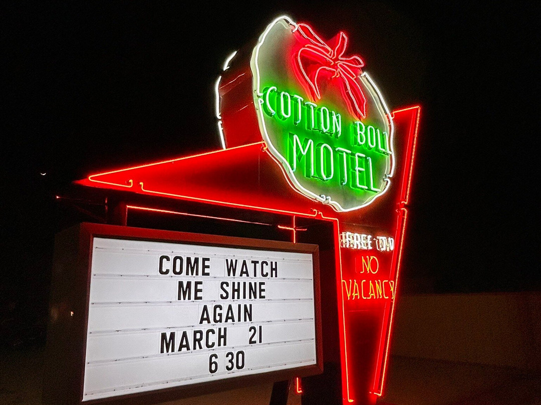 Historic Cotton Boll Motel & Neon Sign-Canute必去景点