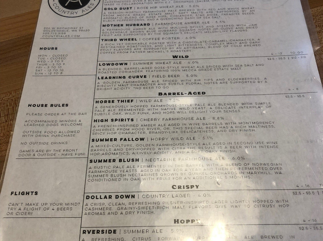 Dwinell Country Ales-Goldendale必去景点