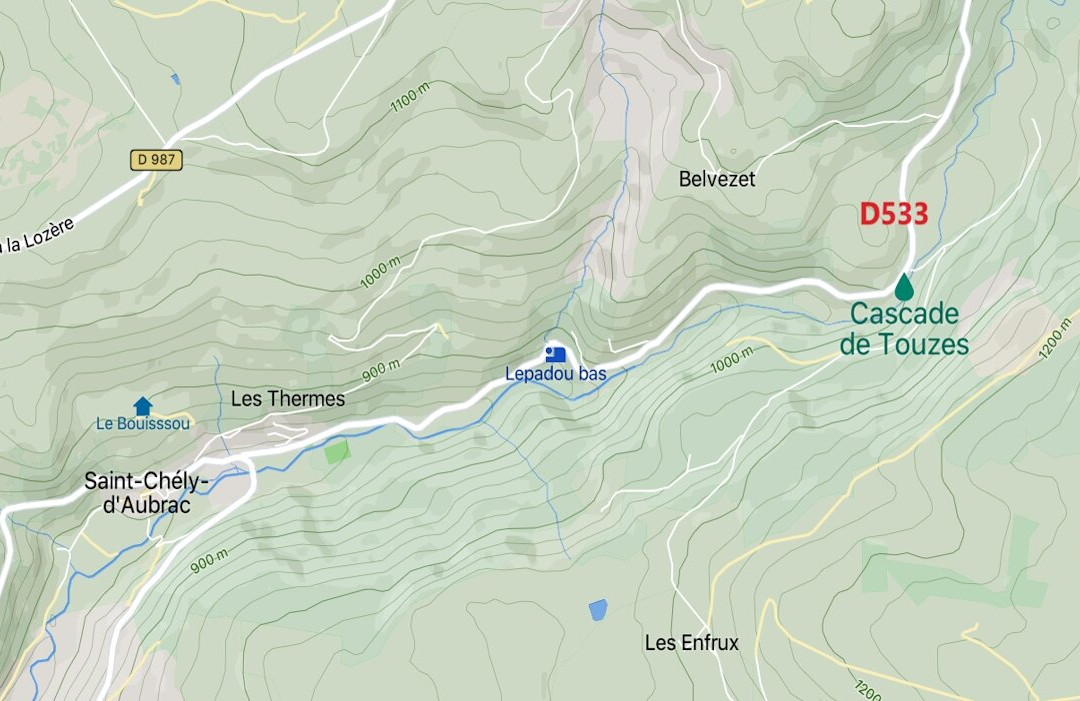 Cascades des Touzes-Saint-Chely-d'Aubrac必去景点