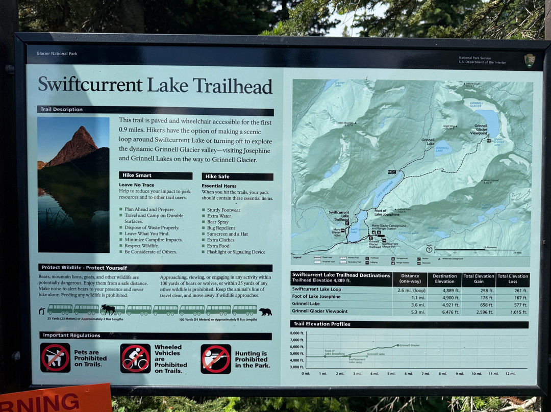 Swiftcurrent Lake Nature Trail-东冰川公园必去景点