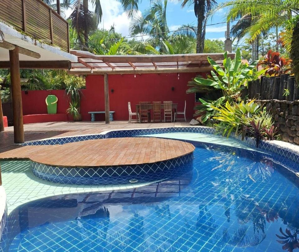 Maranduba酒店住宿-Casa Das Palmeiras Pe na Areia