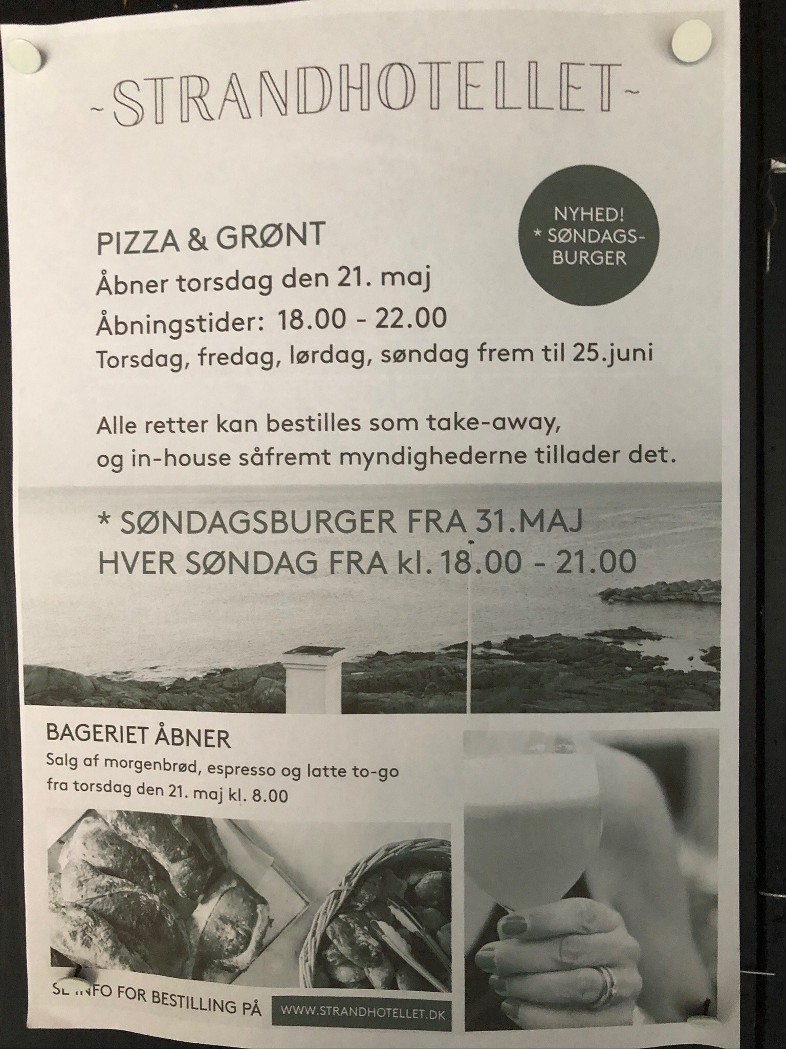 Strandhotellet Sandvig-餐饮