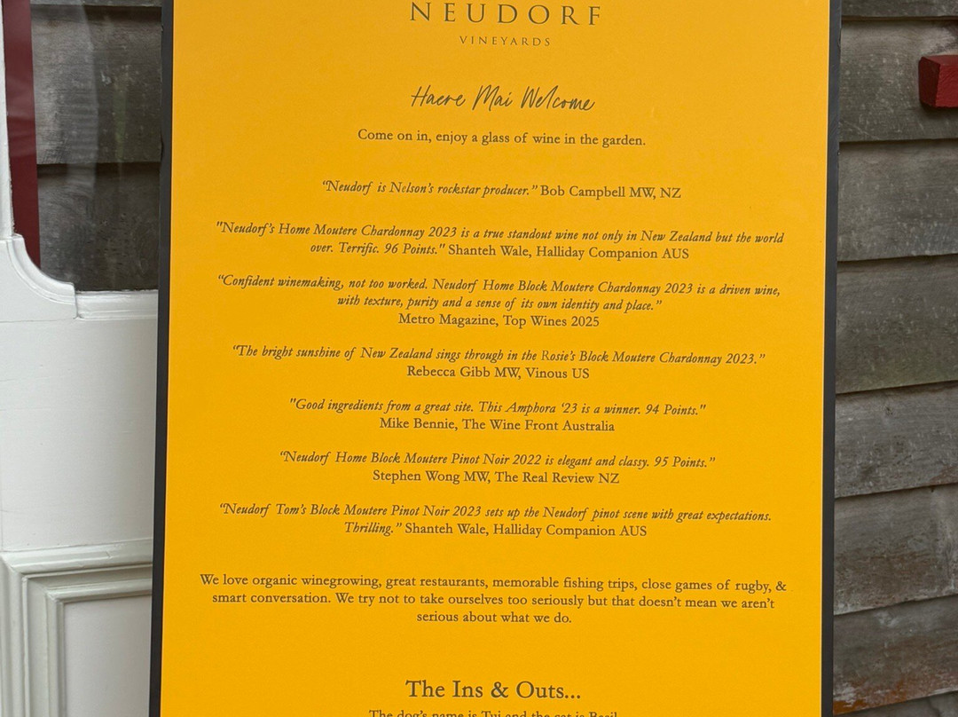 Neudorf Vineyards-Upper Moutere必去景点