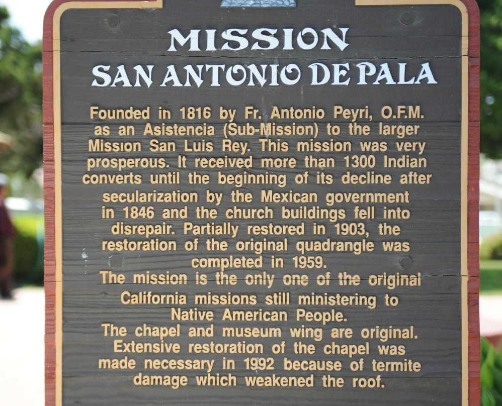 Mission San Antonio de Pala-Pala必去景点