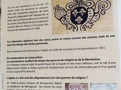 Église Saint-Pierre et Saint-Paul de Chail à Fontivillié-Fontivillie必去景点