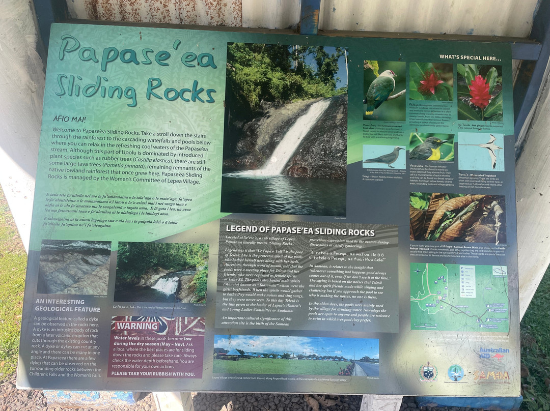 Papaseea Sliding Rock-阿皮亚必去景点