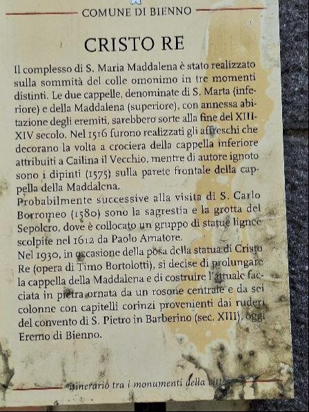Monumento a Cristo Re e Santuario della Maddalena-Bienno必去景点