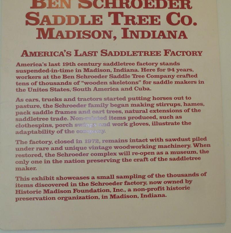 Schroeder Saddletree Factory Museum-麦迪逊必去景点