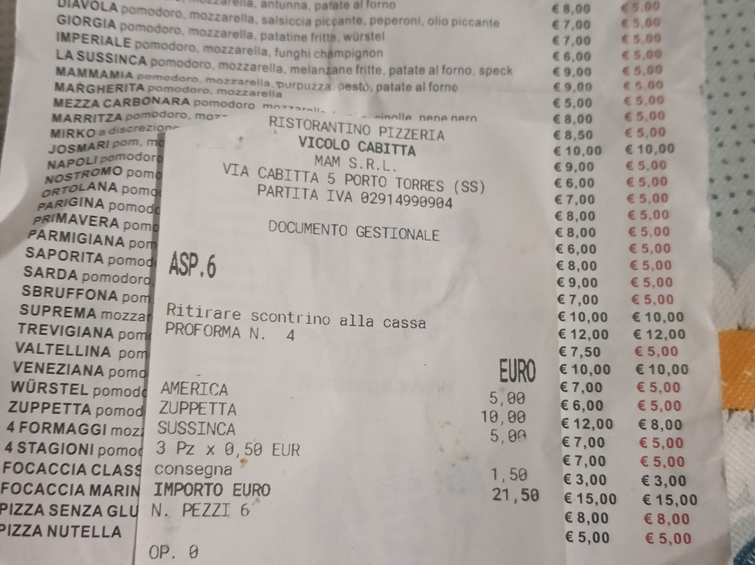 Ristorantino Vicolo Cabitta - Ristorante E Pizzeria