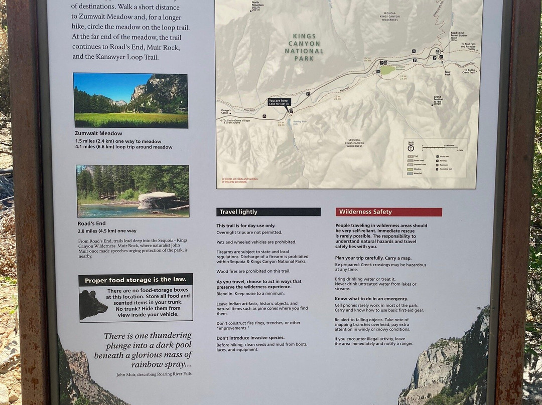 Roaring River Falls-红杉&国王峡谷国家公园必去景点