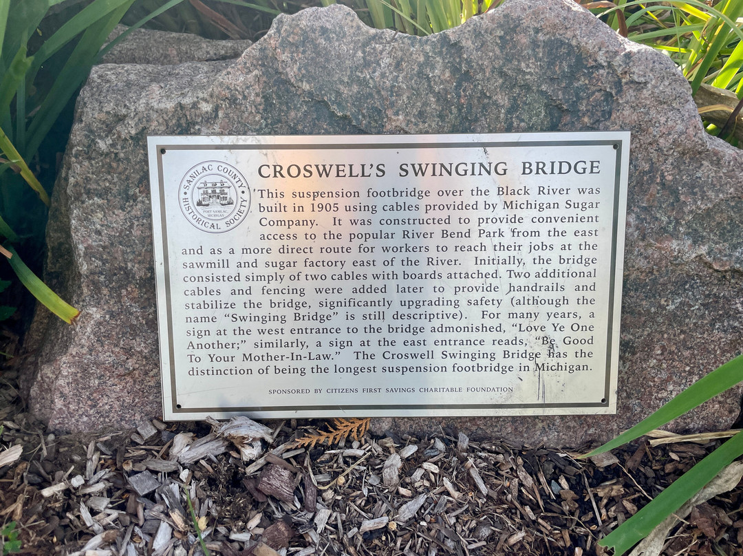 Croswell Swinging Bridge-Croswell必去景点