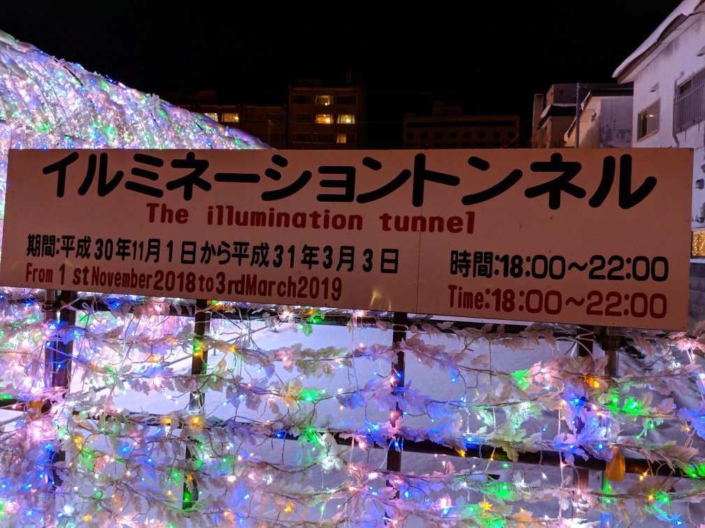 Toyako Onsen Illumination Tunnel-洞爷湖町必去景点