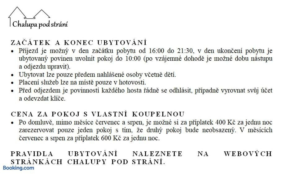 CHALUPA POD STRÁNÍ