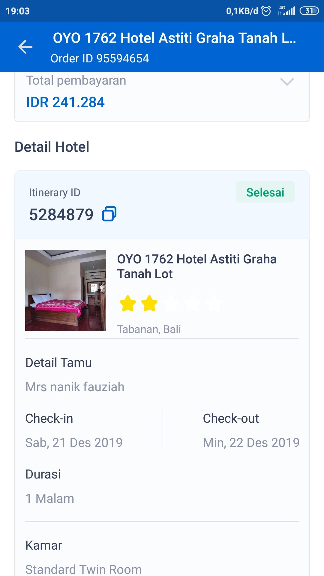 OYO 1762 Hotel Astiti Graha Tanah Lot-官方