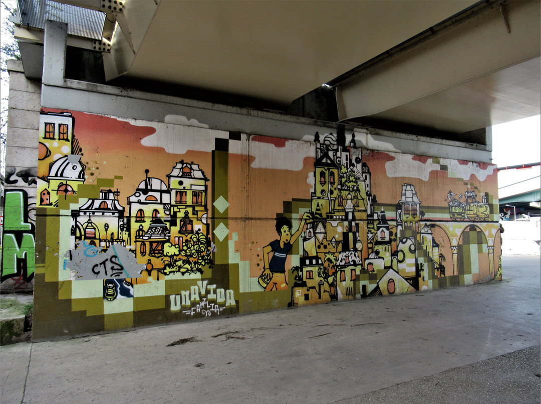 Fresque "La gare du quai"