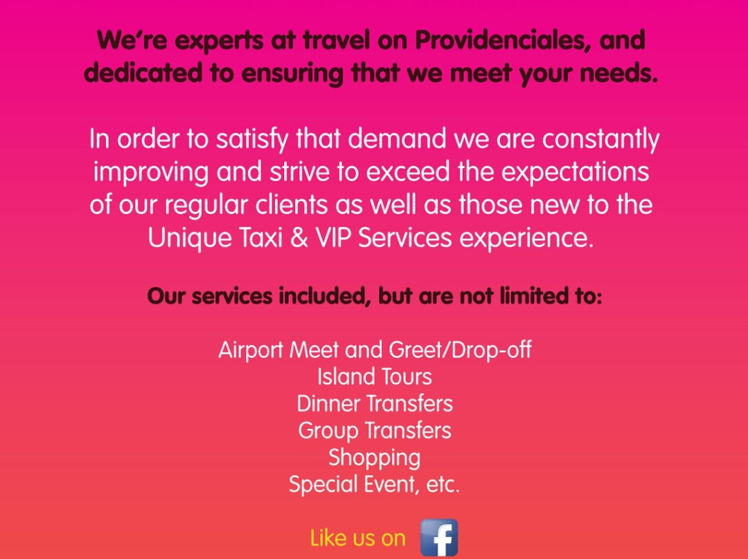 Unique Taxi & VIP Services-普罗维登西亚莱斯必去景点