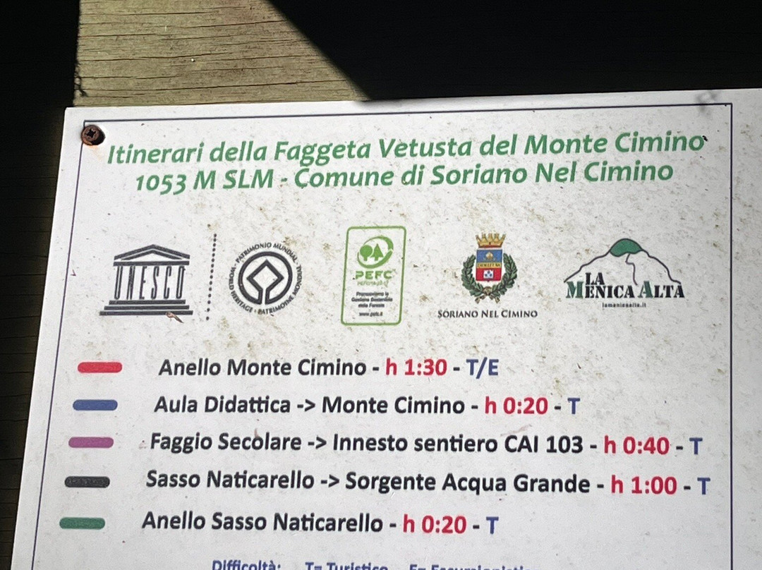 Faggeta del Monte Cimino-Soriano nel Cimino必去景点