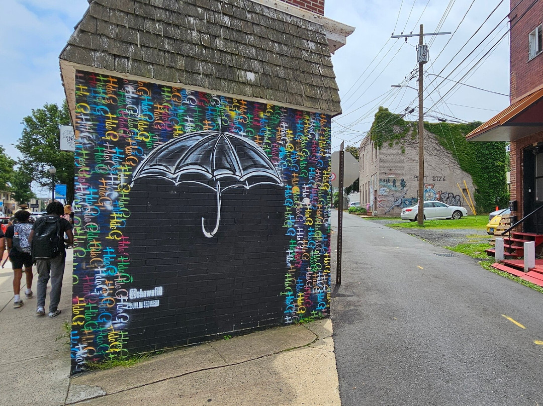 Umbrella Street Art Mural-Havre de Grace必去景点