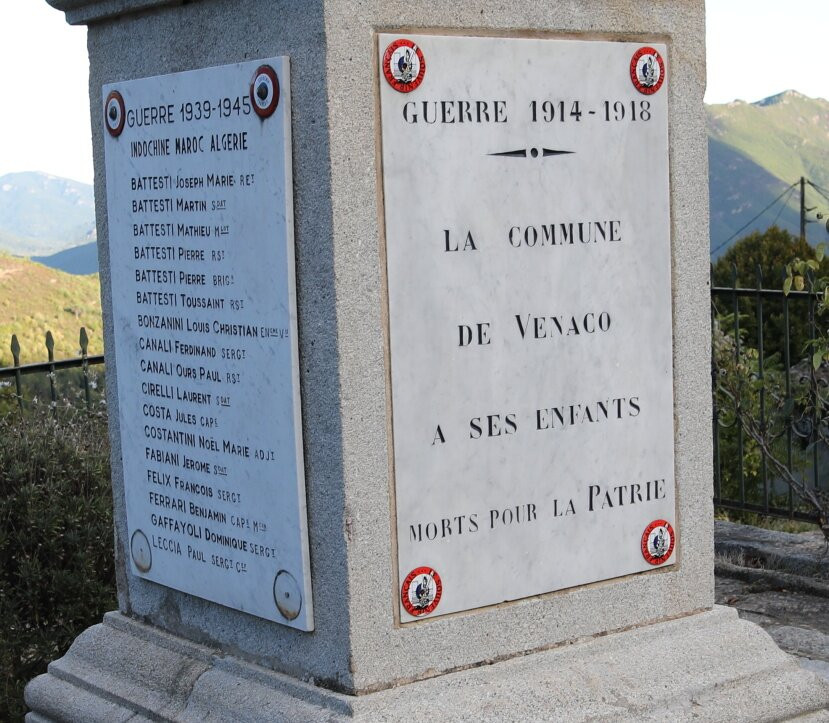 Monument aux Morts-Venaco必去景点