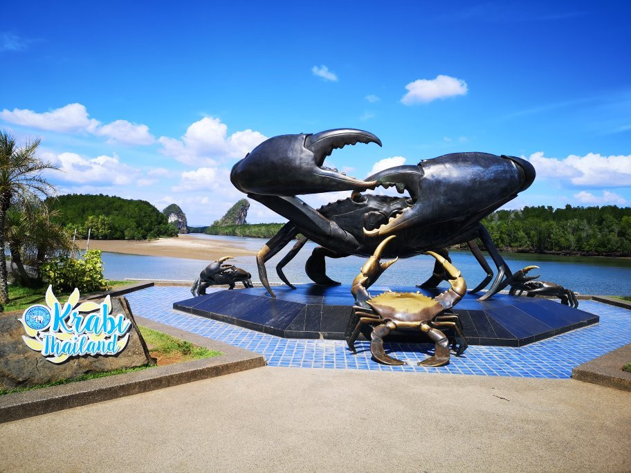 甲米城螃蟹海鸥雕塑-甲米必去景点