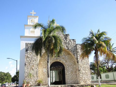 Capilla Santa Cruz-San Miguel de Cozumel必去景点