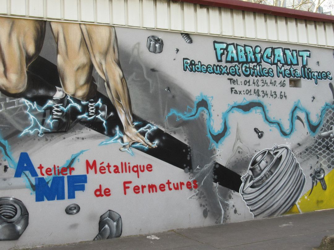 Fresque "AMF - Atelier Metallurgique de Fermeture"-欧贝维利耶必去景点