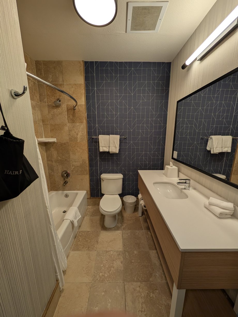 贝克斯菲尔德中心希尔顿 Spark 酒店-浴室