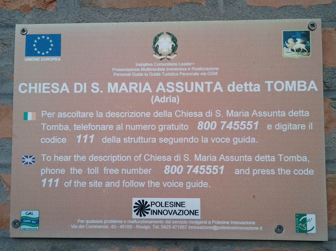 Chiesa di Santa Maria Assunta detta della Tomba-Adria必去景点