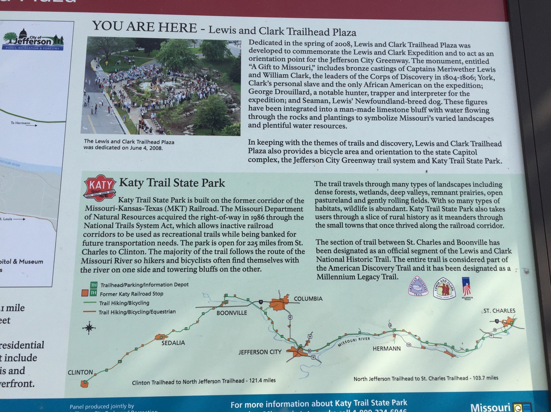 Lewis and Clark Monument Trailhead Plaza-杰佛逊市必去景点
