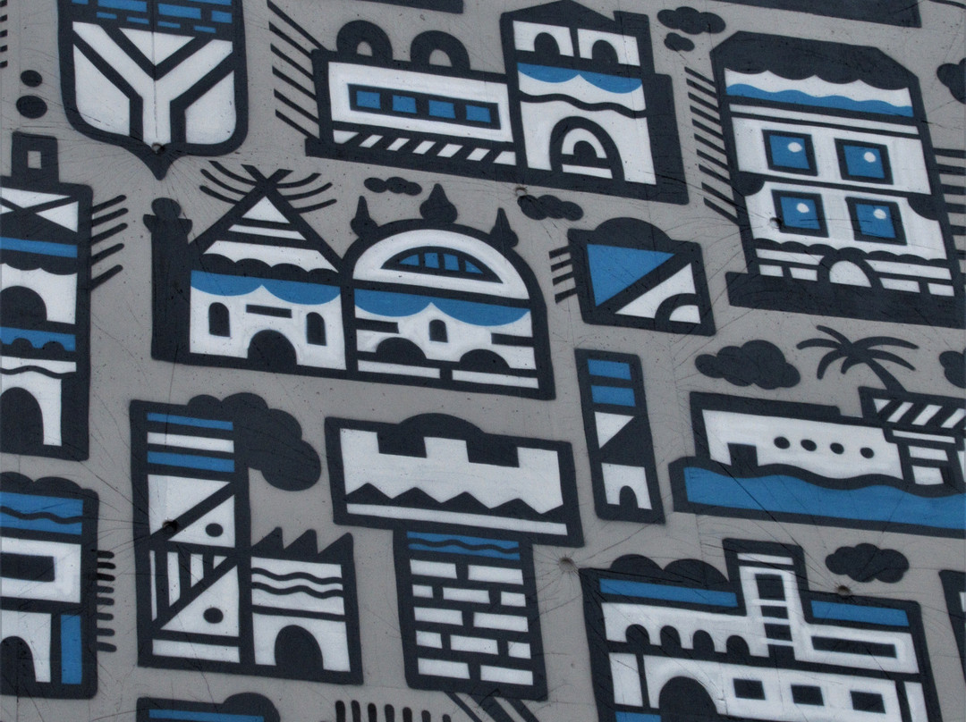 Fresque "Carte postale de la ville"-阿尔福维尔必去景点